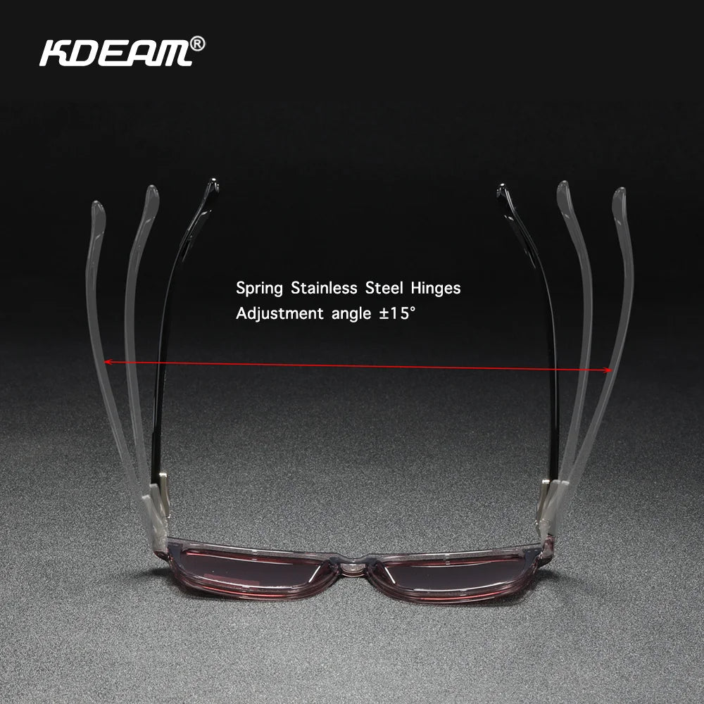 KDEAM Sunglasses TR90 Material Frame Spring