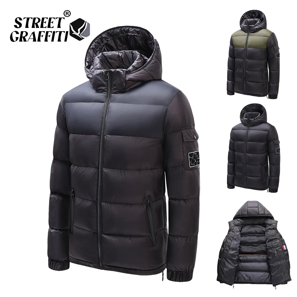 Men Winter Solid Casual Jackets