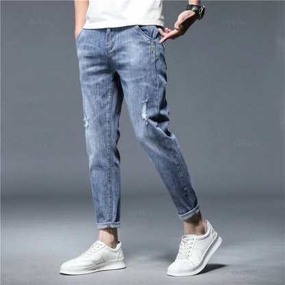 Men's Length Jeans Streetwear Design