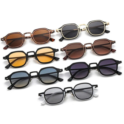 Square Sunglasses Retro Metal Frame