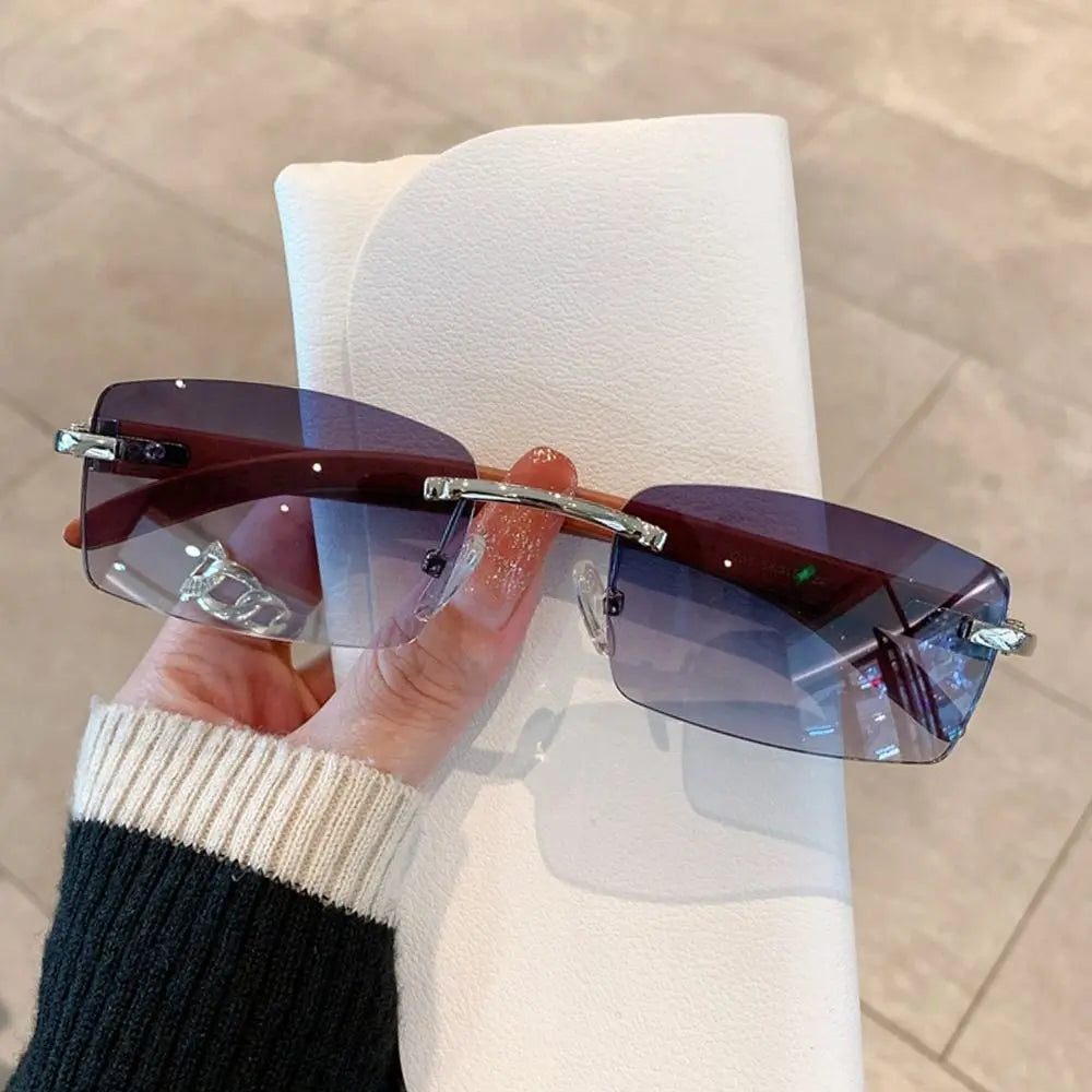 Square Rimless Sunglasses