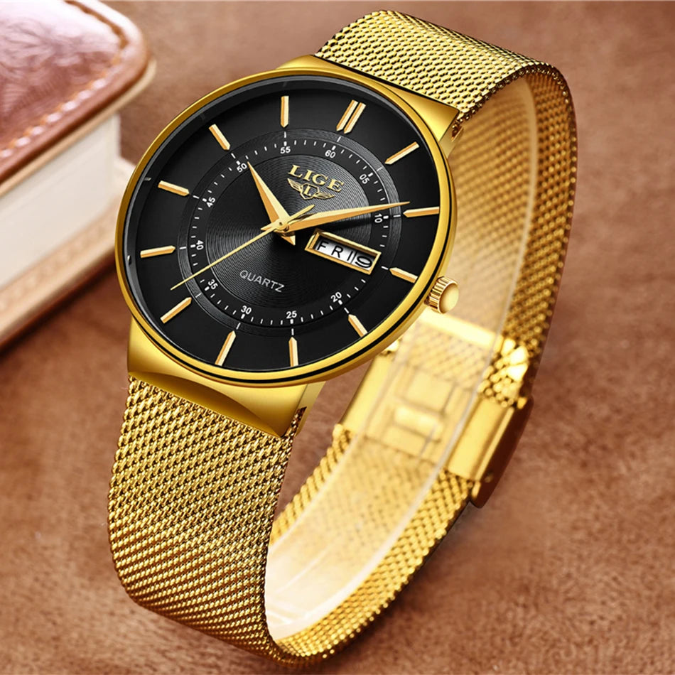 LIGE 2025 Luxury Men Watches