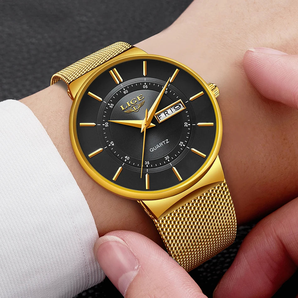 LIGE 2025 Luxury Men Watches