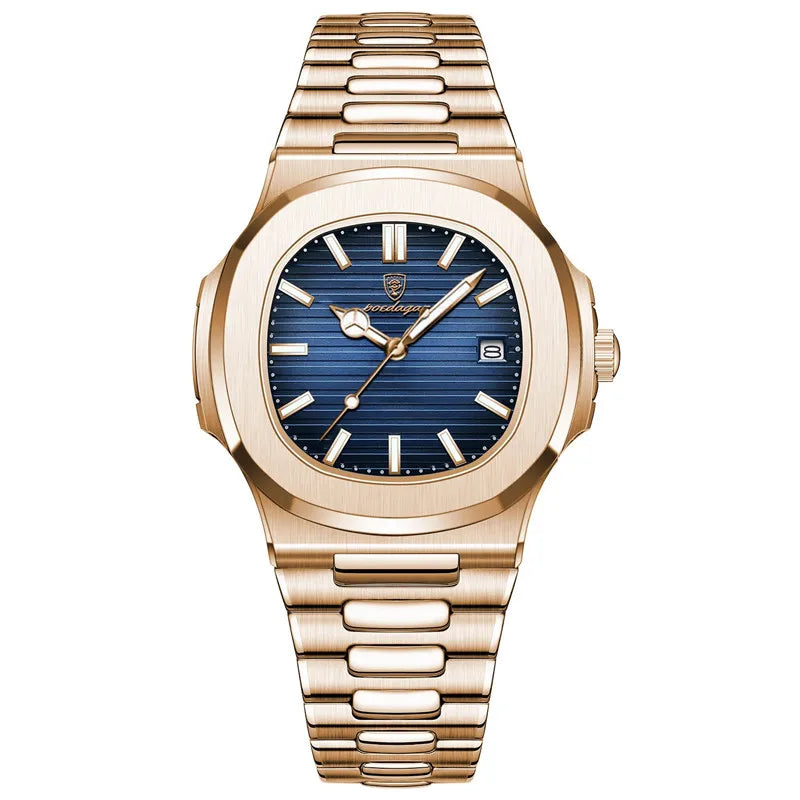 POEDAGAR Classic Blue Watch Business