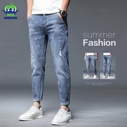 Men's Length Jeans Streetwear Design