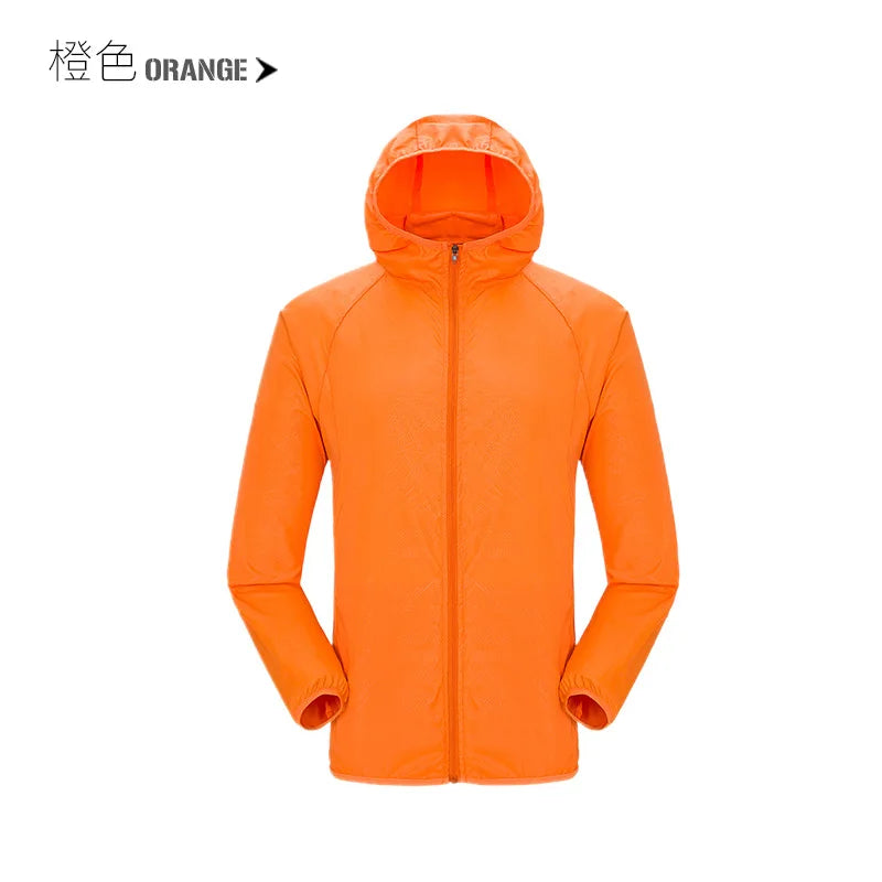 Camping Rain Jacket Men Women Waterproof Sun Protection