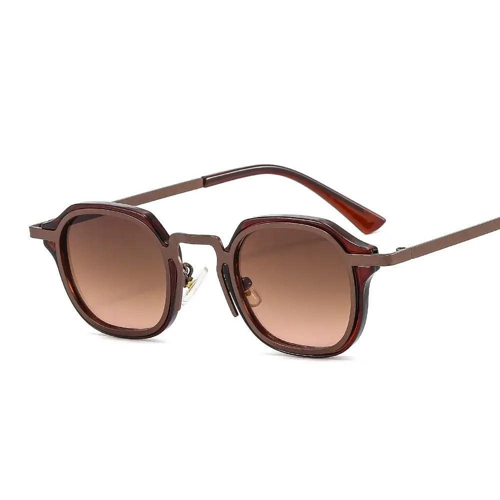 Square Sunglasses Retro Metal Frame