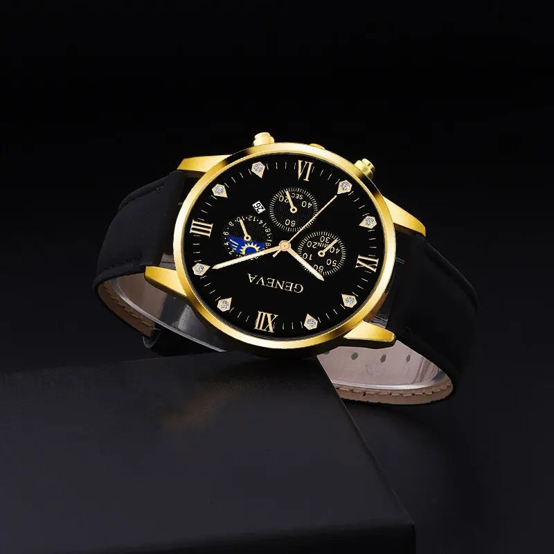 2pcs Luxury Mens Quartz Watches Bracelet