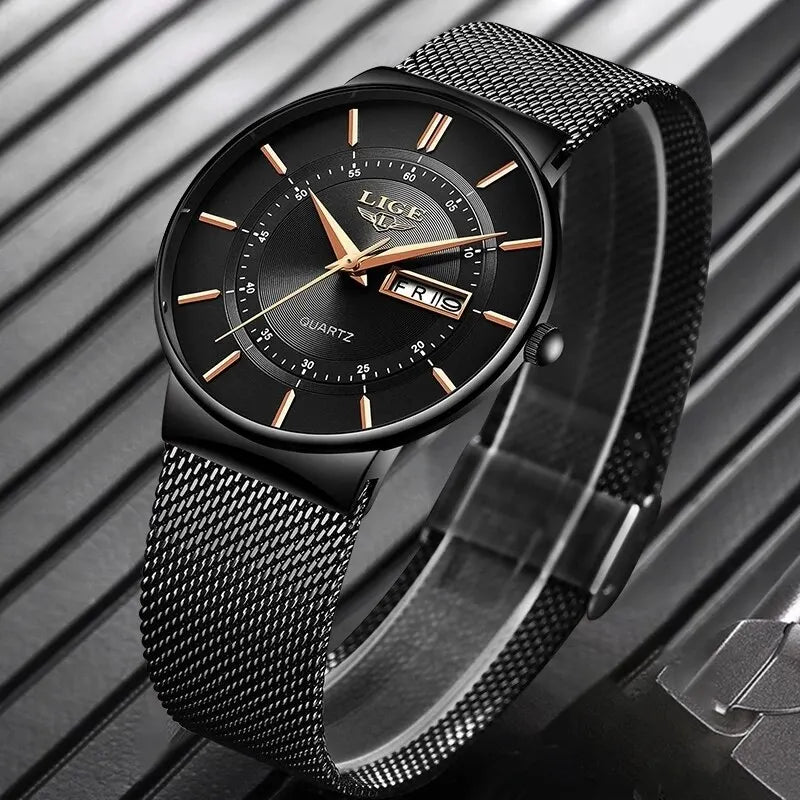 LIGE 2025 Luxury Men Watches