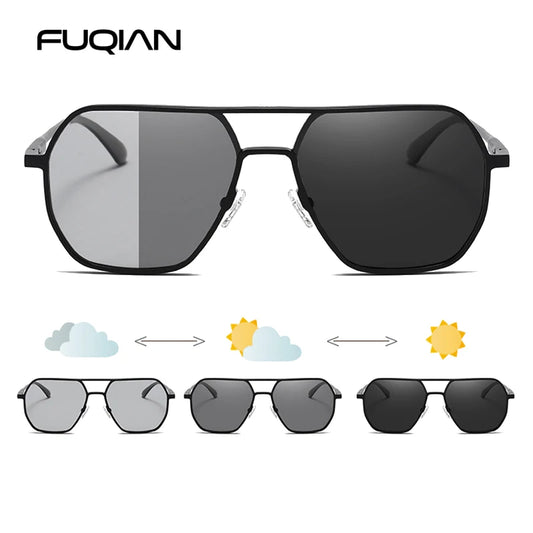 Luxury Metal Photochromic Sunglasses