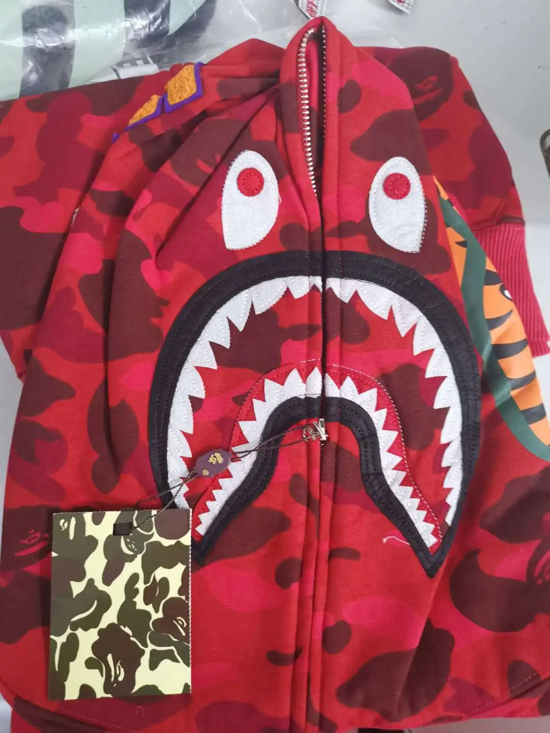 New Trendy Shark Camouflage Zippered Hoodie