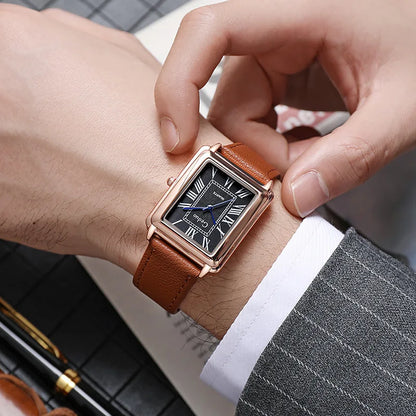 New Designer Rectangle Dial Quartz Watch