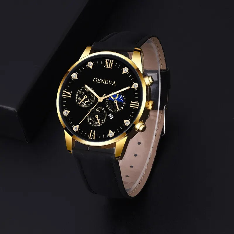 2pcs Luxury Mens Quartz Watches Bracelet