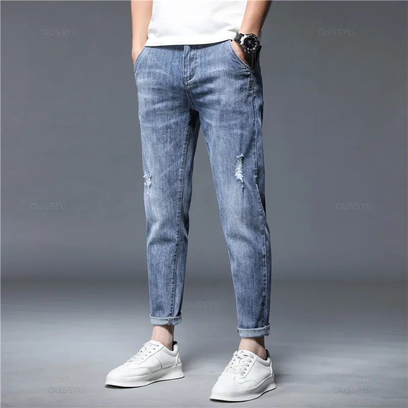 Men's Length Jeans Streetwear Design