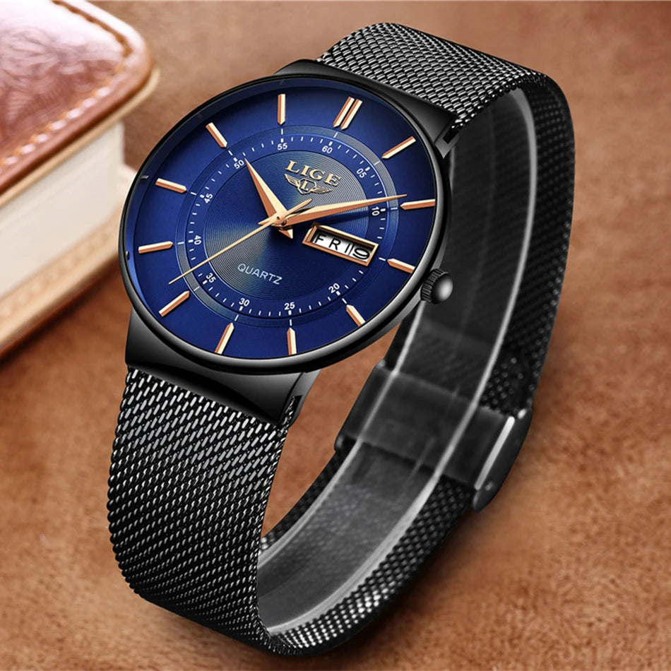 LIGE 2025 Luxury Men Watches