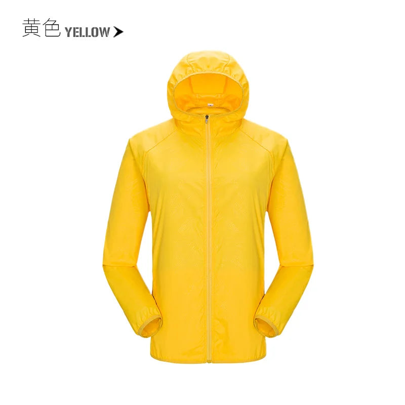 Camping Rain Jacket Men Women Waterproof Sun Protection