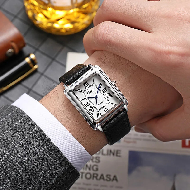 New Designer Rectangle Dial Quartz Watch