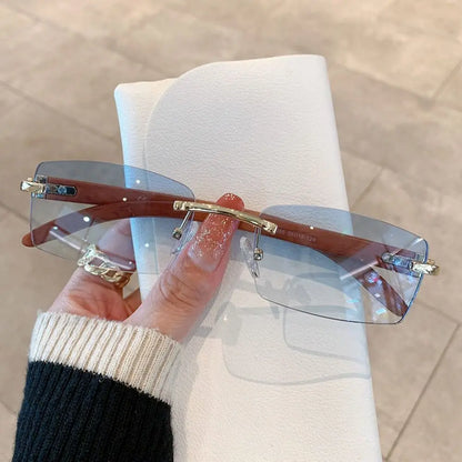 Square Rimless Sunglasses