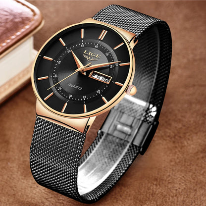 LIGE 2025 Luxury Men Watches