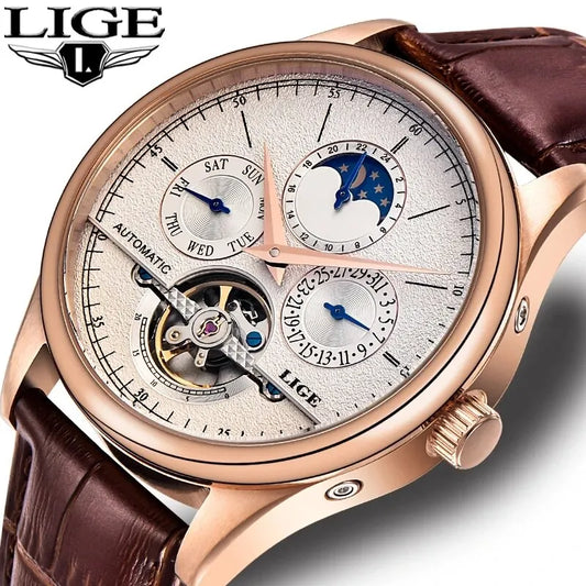 LIGE Men Watches Automatic Mechanical