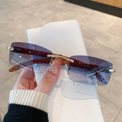 Square Rimless Sunglasses