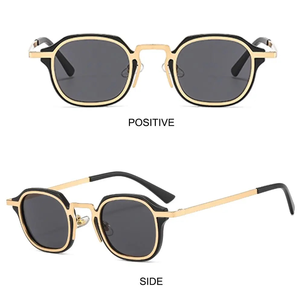 Square Sunglasses Retro Metal Frame